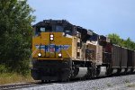 Empty coal train waits to proceed